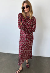 Gaia Ruby Silk Dress