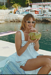 Ander White Embroidered Linen Top