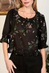 Thora Top Wildflower Print Cotton Voile