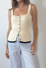 Iren Ivory Knit Top