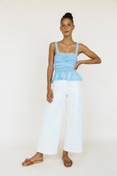 Isla Top Baby Blue Stripe