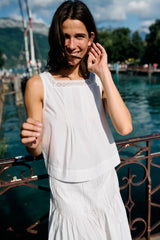Lexi Top White Cotton Poplin