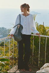 Anaia White Embroidered Cotton Top
