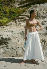 Esi White Cotton Skirt