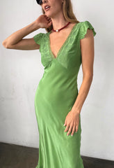 Isol Dress Jade Floral Embroidery