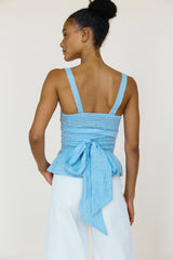 Isla Top Baby Blue Stripe