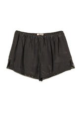 Dito Black Embroidered Silk Short