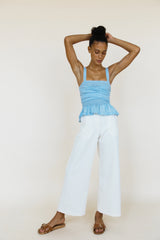 Isla Top Baby Blue Stripe
