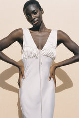 Carolinne Dress Ivory Sustainable