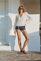 Jona Cream Silk Top
