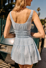 Gianluca Sky Gingham Mini Dress