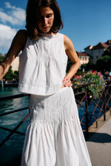 Lexi Top White Cotton Poplin