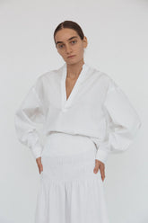 Gemma Top White Cotton