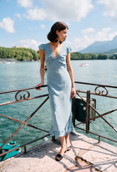 Isol Dress Marine Floral Embroidery