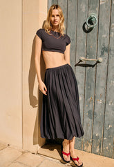 Razza Black Jersey Crop Top