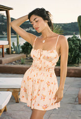 Maia Bouquet Print Satin Dress