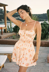 Maia Bouquet Print Satin Dress