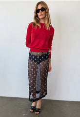 Lacerta Ruby Sheer Sweater
