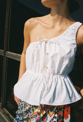 Fia Top White Cotton