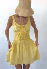Gianluca Sun Gingham Cotton Dress