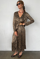 Pia Top Leopard Print Silk Charmeuse