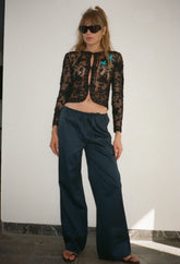 Yuli Midnight Cotton Twill Pant