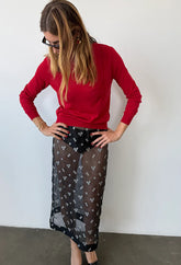 Finney Black Organza Skirt