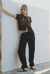 Pauli Black Silk Pant
