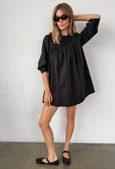 Jolin Black Cotton Dress