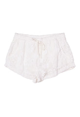 Togo White Crochet Short