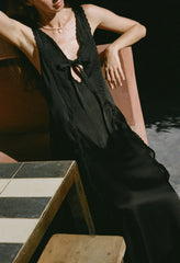 Serena Black Cupro Dress