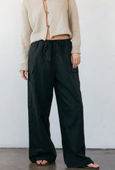 Marceau Black Linen Pant