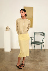 Faye Sheer Pistachio Skirt