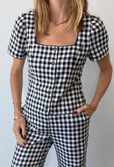Nadia Gingham Top