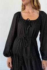 Noro Dress Black Cotton Voile