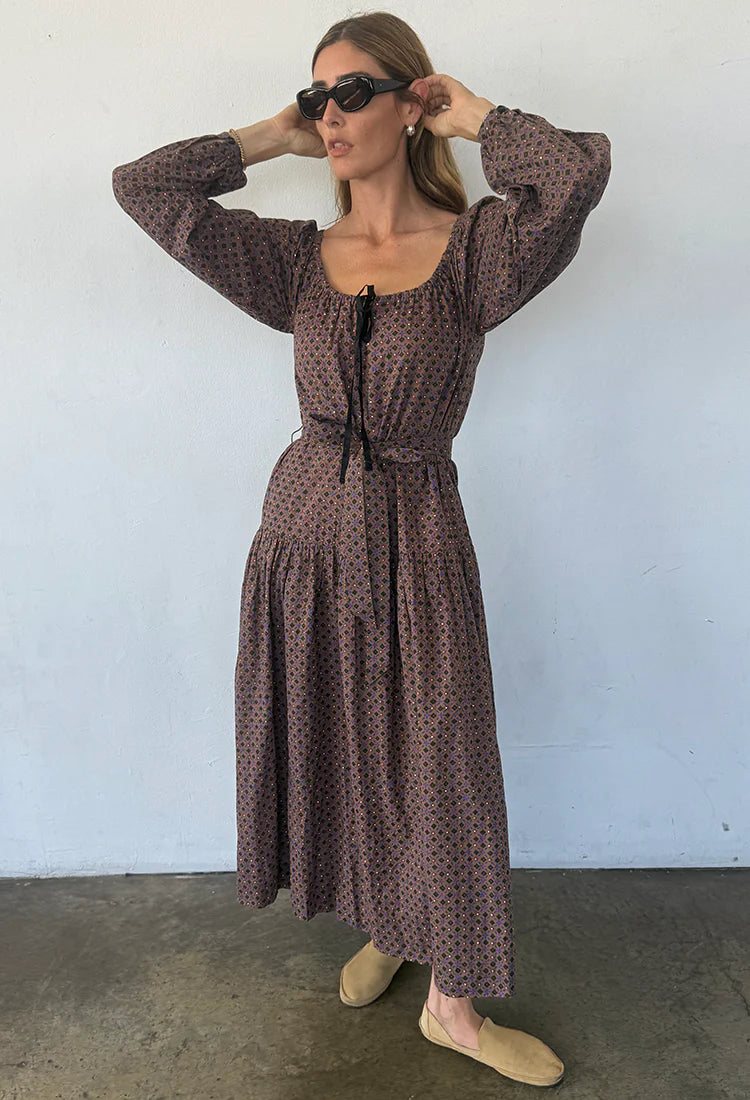 Noro Dress Stained Glass Print Cotton Voile