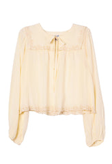 Jona Cream Silk Top