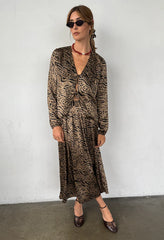 Pia Top Leopard Print Silk Charmeuse