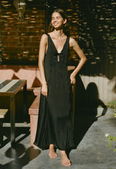 Serena Black Cupro Dress