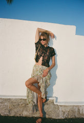Lerden Jardin Silk Chiffon Skirt