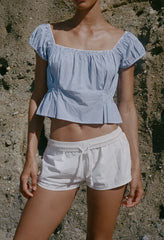 Lille Striped Cotton Poplin Top