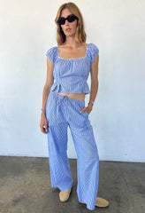 Marceau Striped Cotton Poplin Pant