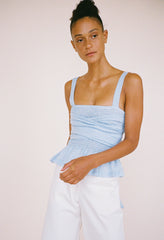 Isla Top Baby Blue Stripe