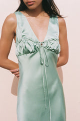 Carolinne Dress Mint Sustainable