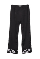 Gilly Black Satin Pant
