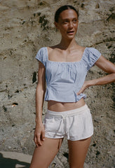 Lille Striped Cotton Poplin Top