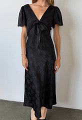 Brunello Black Jacquard Dress