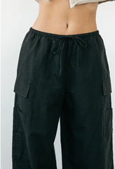 Marceau Black Linen Pant