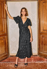 Brunello Black Jacquard Dress