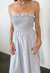 Karine Stripe Cotton Dress